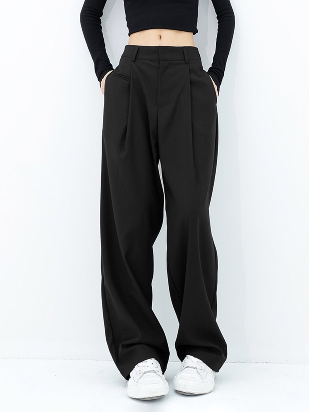 Commense Basic Baggy Wide Leg Dress Pants - Picture 2 of 4